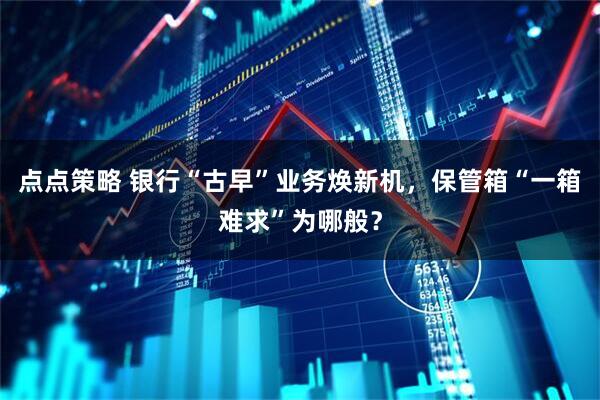 点点策略 银行“古早”业务焕新机，保管箱“一箱难求”为哪般？